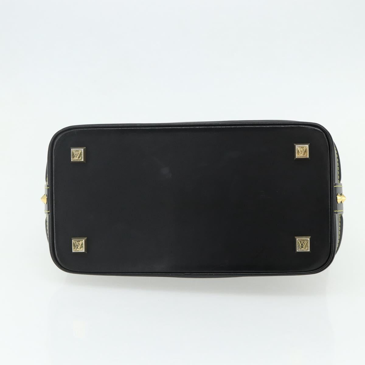 LOUIS VUITTON Suhari Lockit PM Hand Bag Leather Black M91888 LV Auth ka4094A