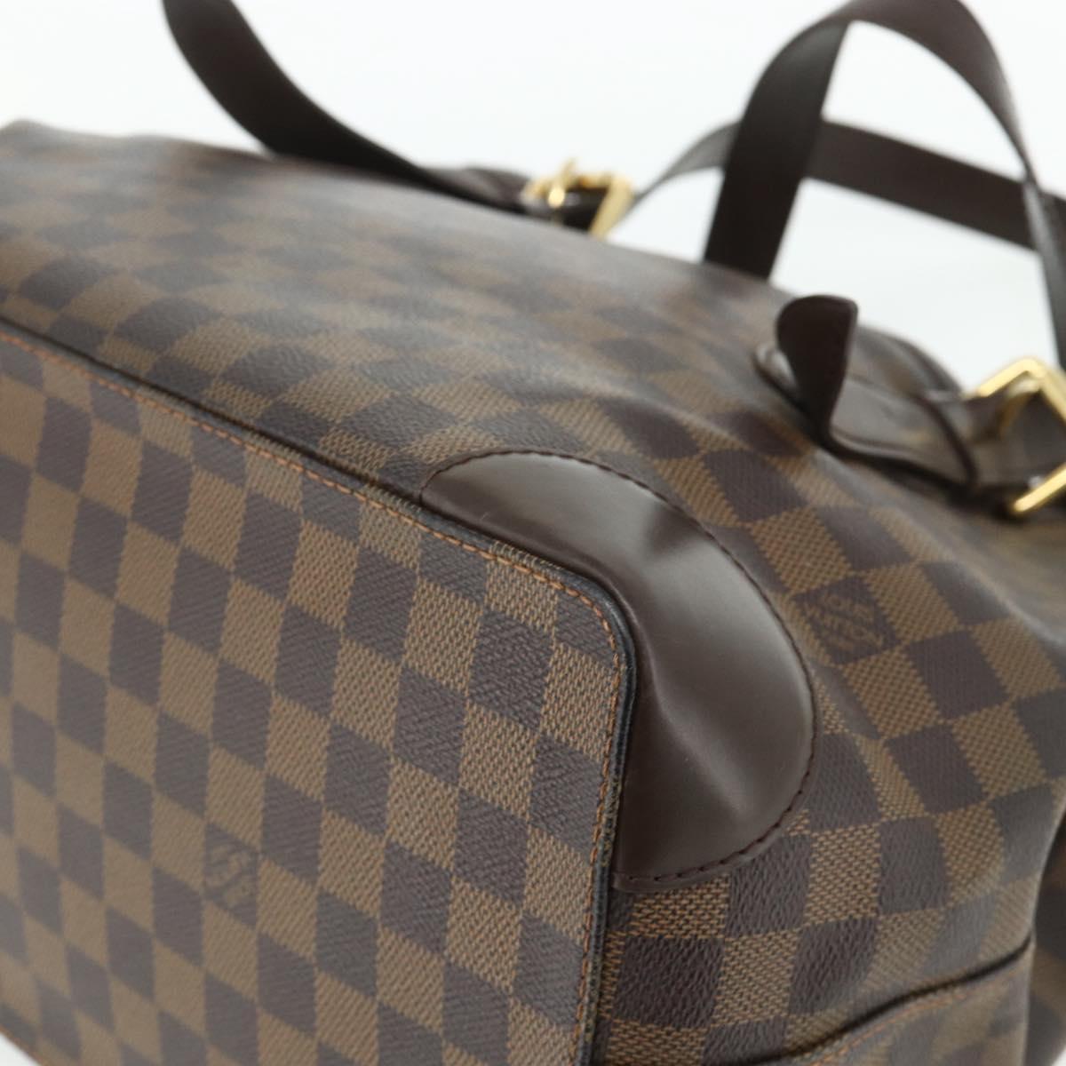 LOUIS VUITTON Damier Ebene Hampstead MM Tote Bag N51204 LV Auth ka4096