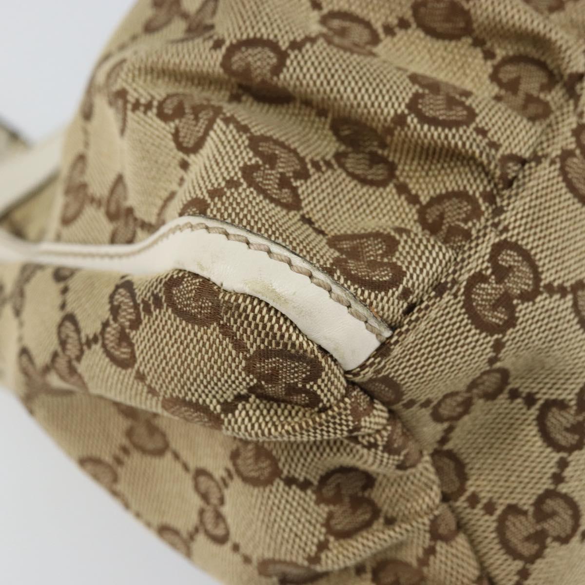 GUCCI GG Canvas Abbey Hand Bag Beige Gold 190525 Auth ka410
