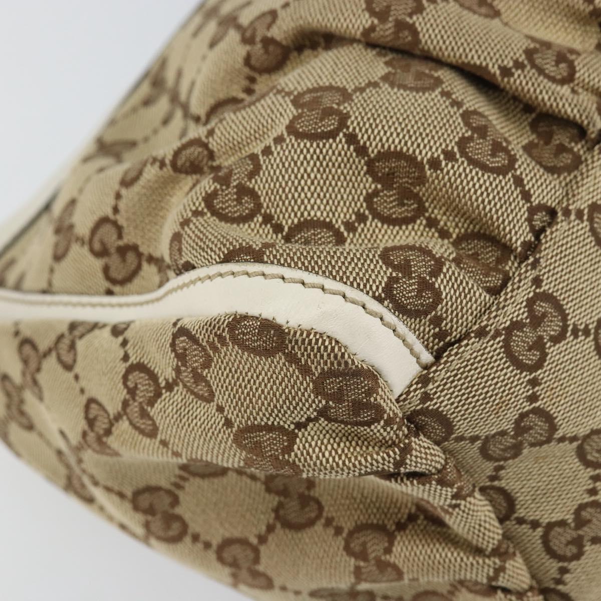 GUCCI GG Canvas Abbey Hand Bag Beige Gold 190525 Auth ka410