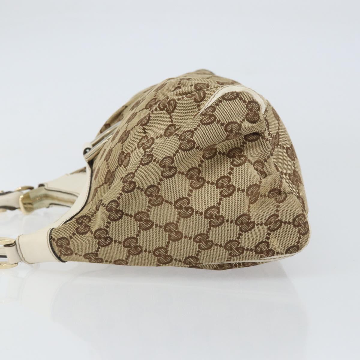 GUCCI GG Canvas Abbey Hand Bag Beige Gold 190525 Auth ka410