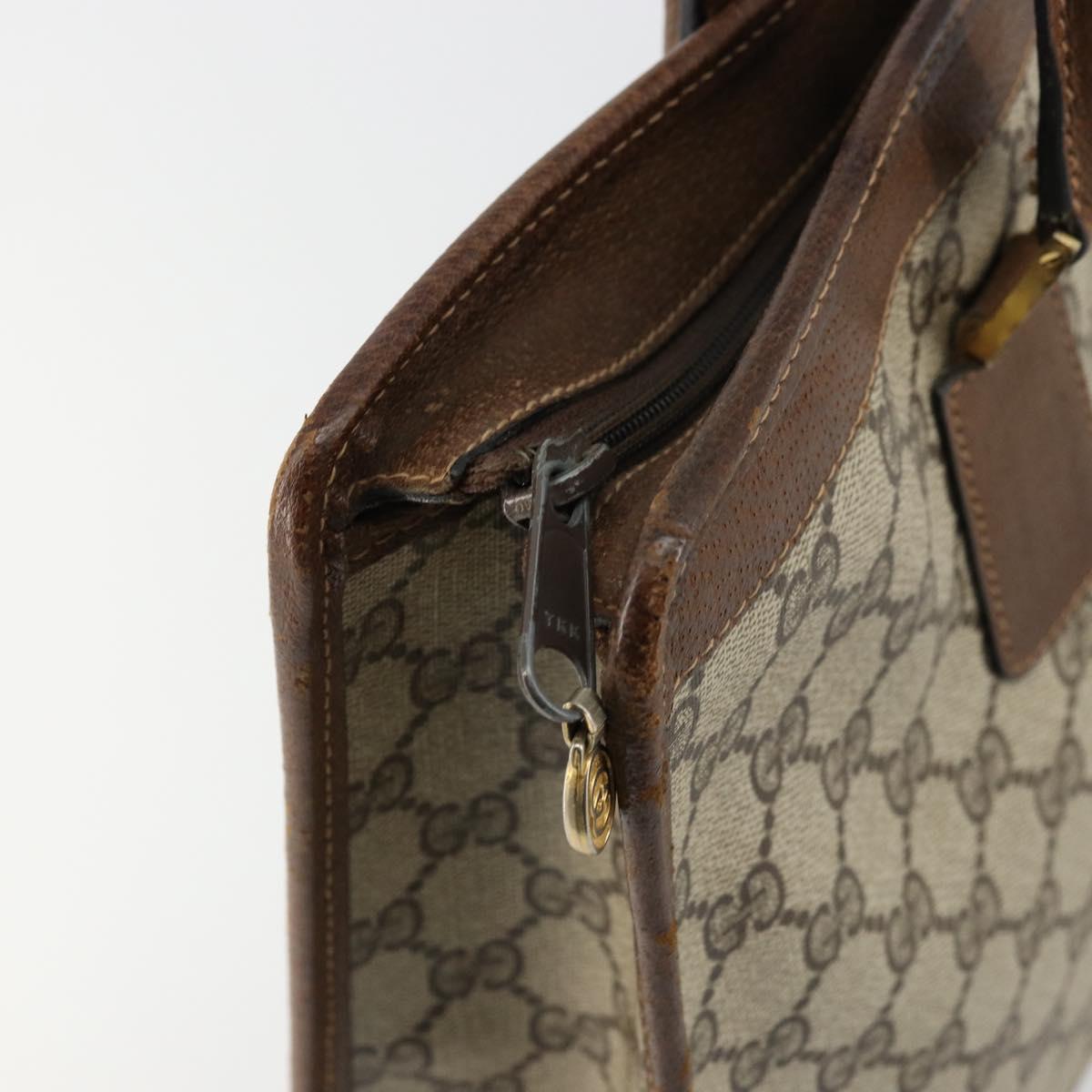 GUCCI GG Supreme Web Sherry Line Hand Bag PVC Beige Gold 002 4083 39 Auth ka4103