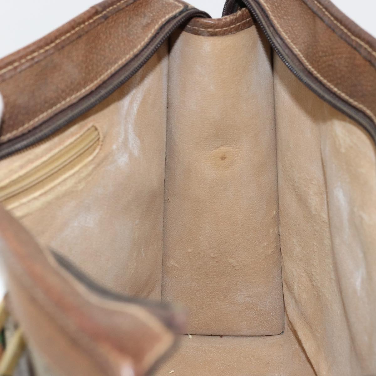 GUCCI GG Supreme Web Sherry Line Hand Bag PVC Beige Gold 002 4083 39 Auth ka4103