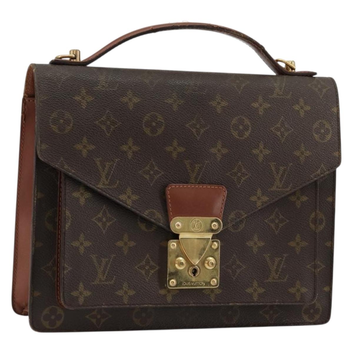 LOUIS VUITTON Monogram Monceau 28 Hand Bag M51185 LV Auth ka4106