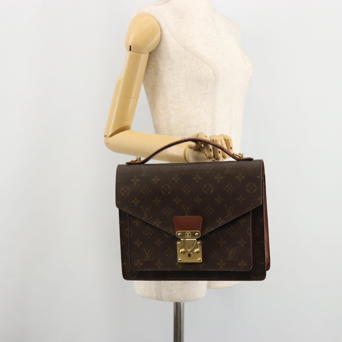 LOUIS VUITTON Monogram Monceau 28 Hand Bag M51185 LV Auth ka4106