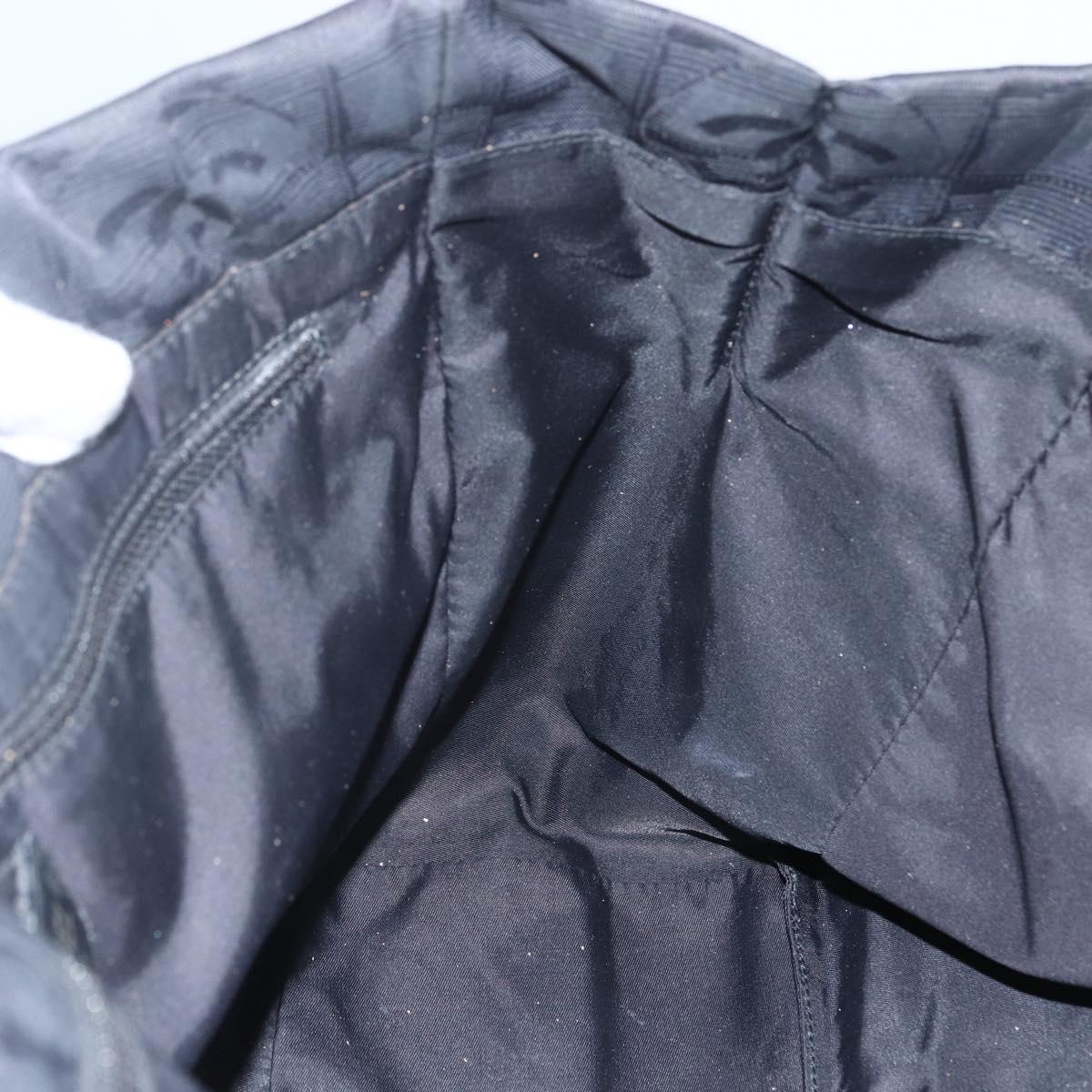 CHANEL New Travel Line Tote Bag Nylon Black gold CC Auth ka411