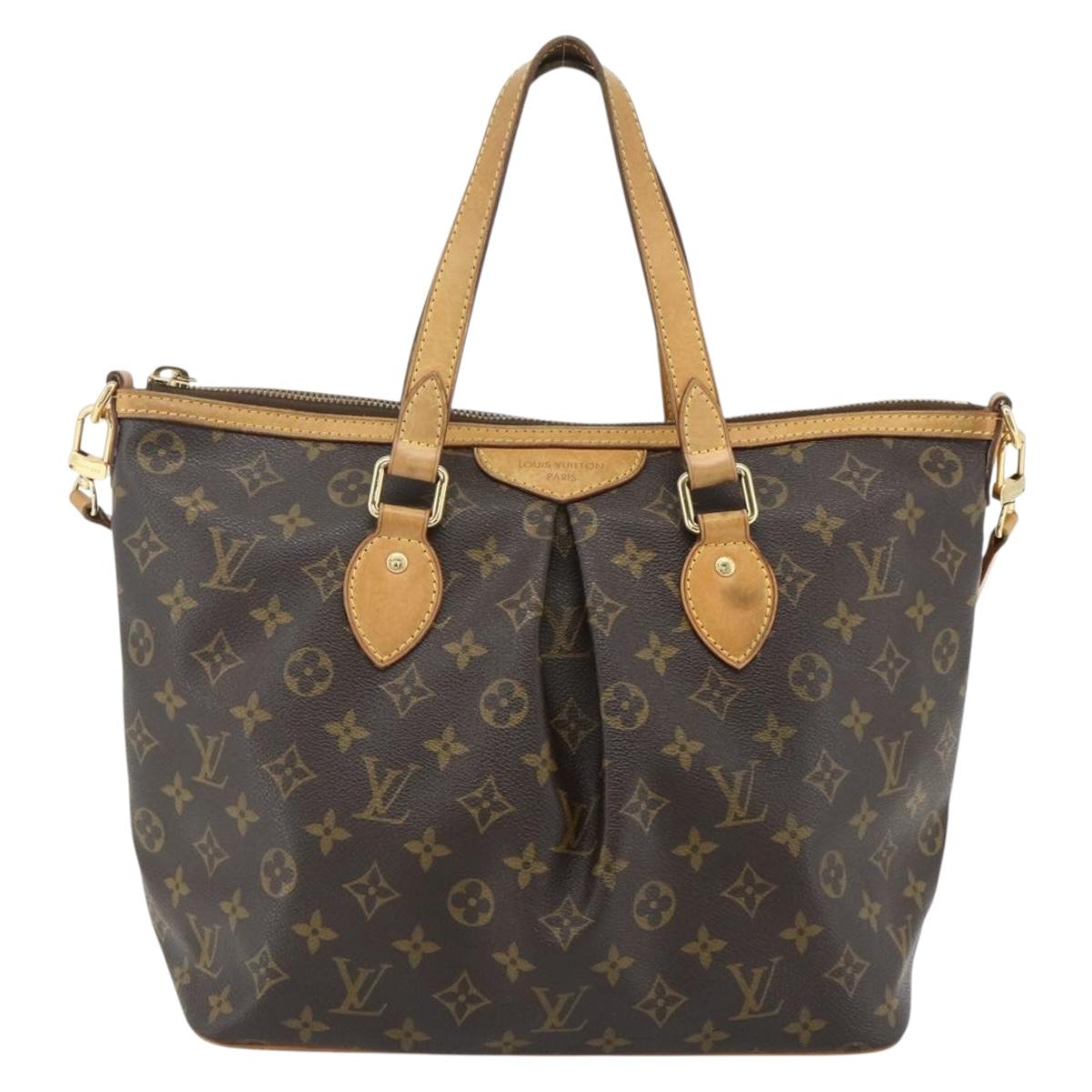LOUIS VUITTON Monogram Palermo PM Tote Bag M40145 LV Auth ka4111A