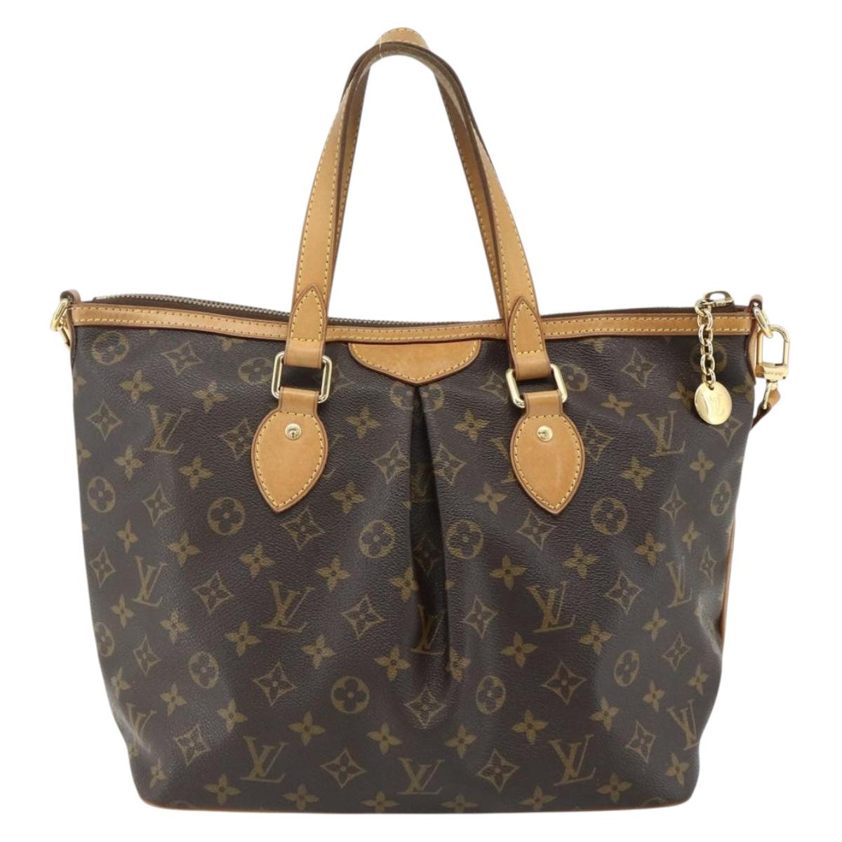 LOUIS VUITTON Monogram Palermo PM Tote Bag M40145 LV Auth ka4111A