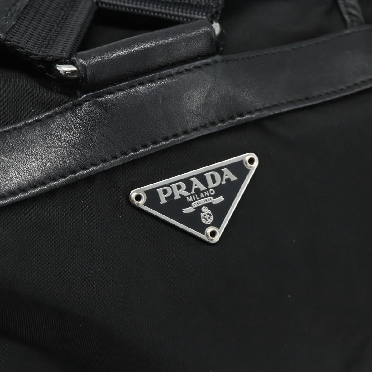 PRADA Backpack Nylon Black Silver Auth ka4116A