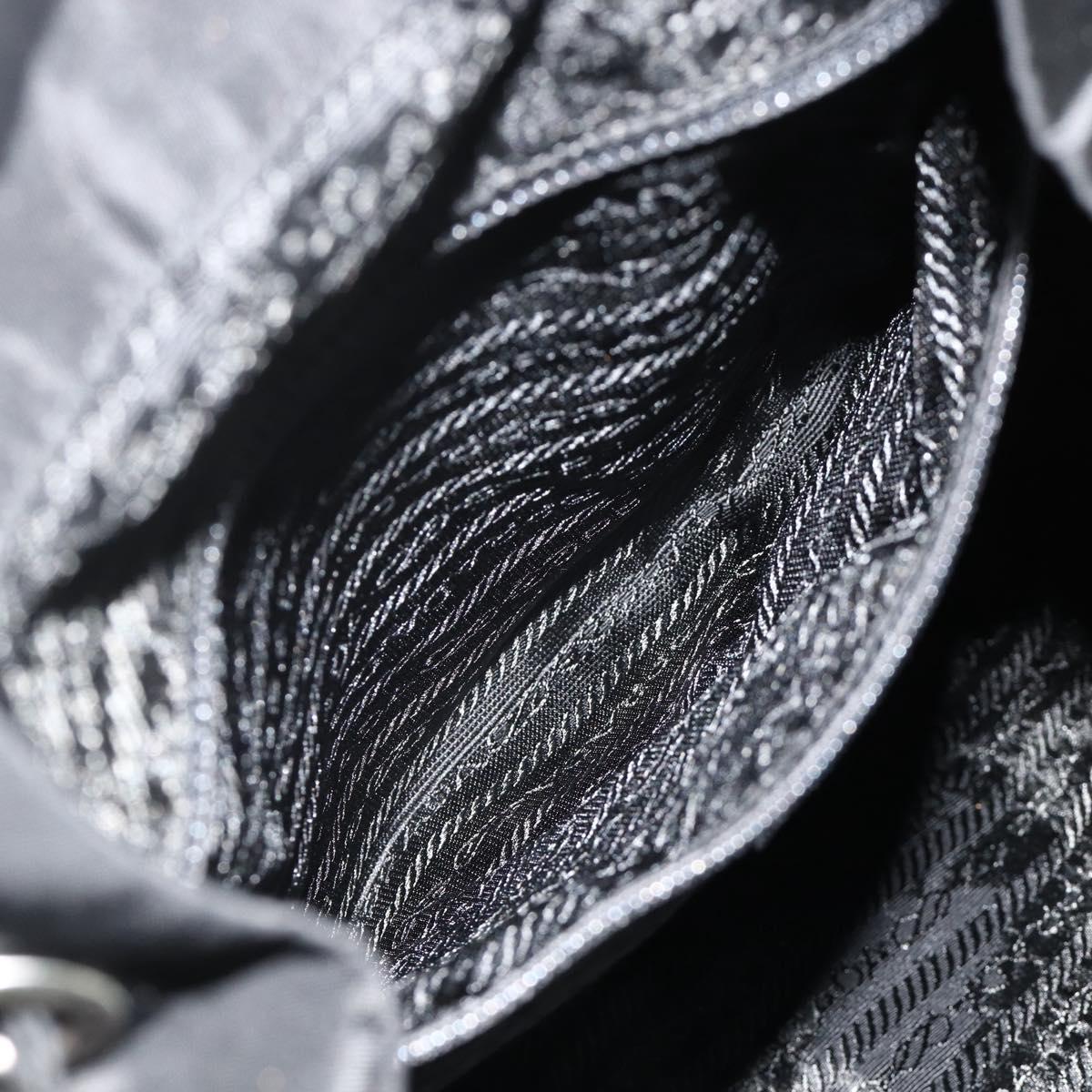 PRADA Backpack Nylon Black Silver Auth ka4116A