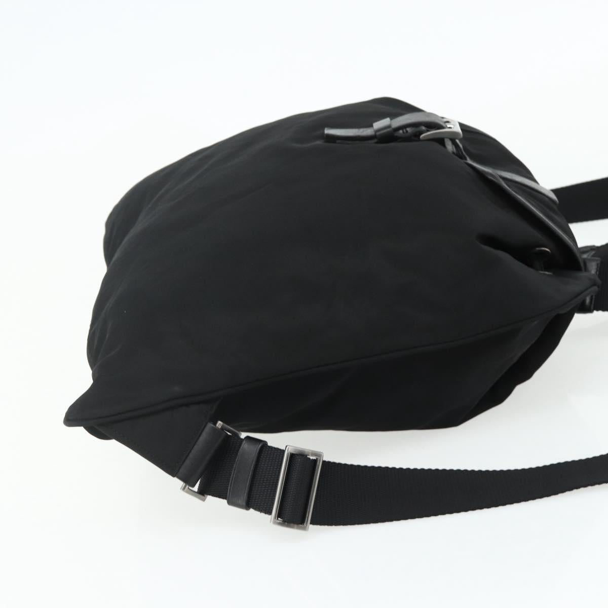 PRADA Backpack Nylon Black Silver Auth ka4116A