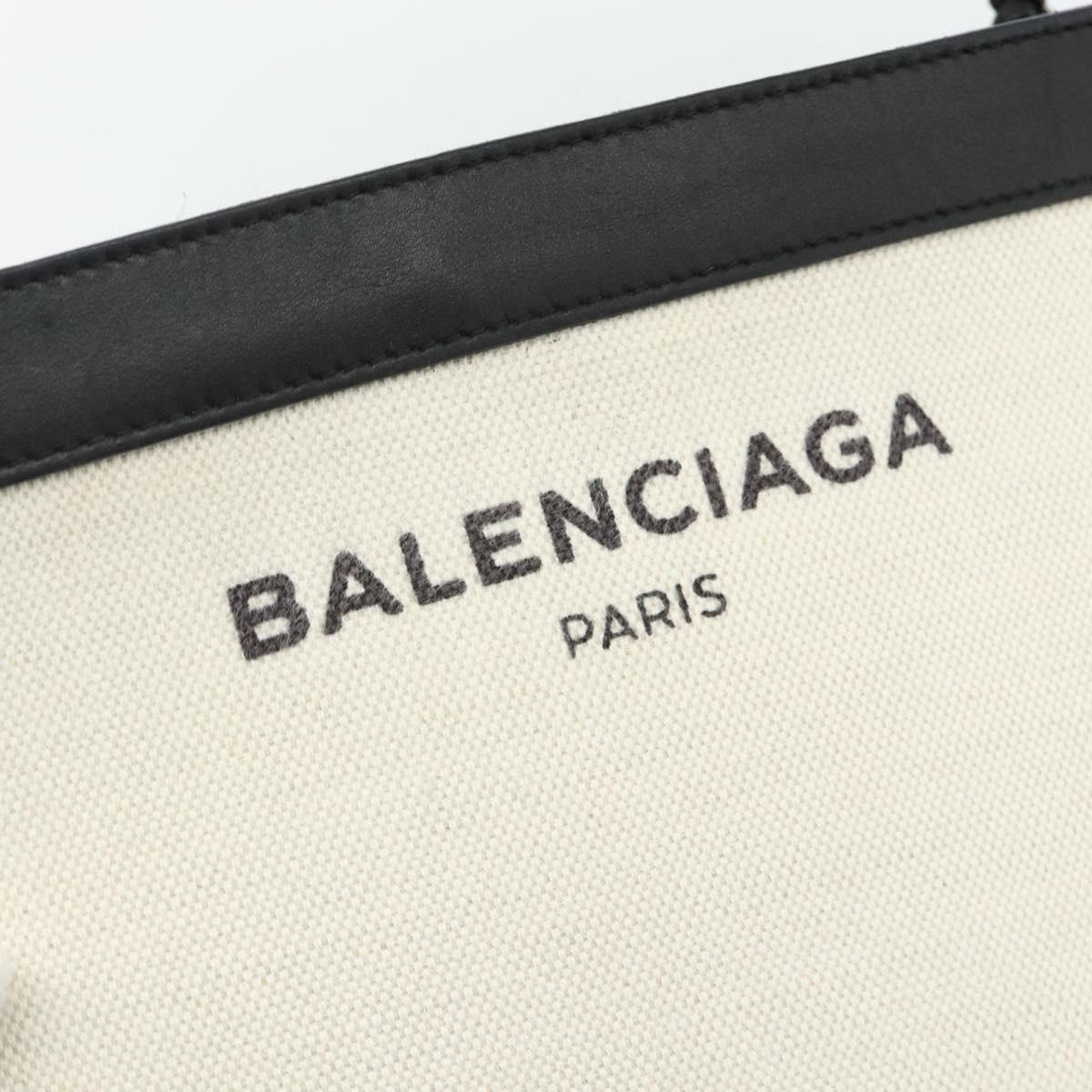 BALENCIAGA Shoulder Bag Canvas Black White 339937 Auth ka4118