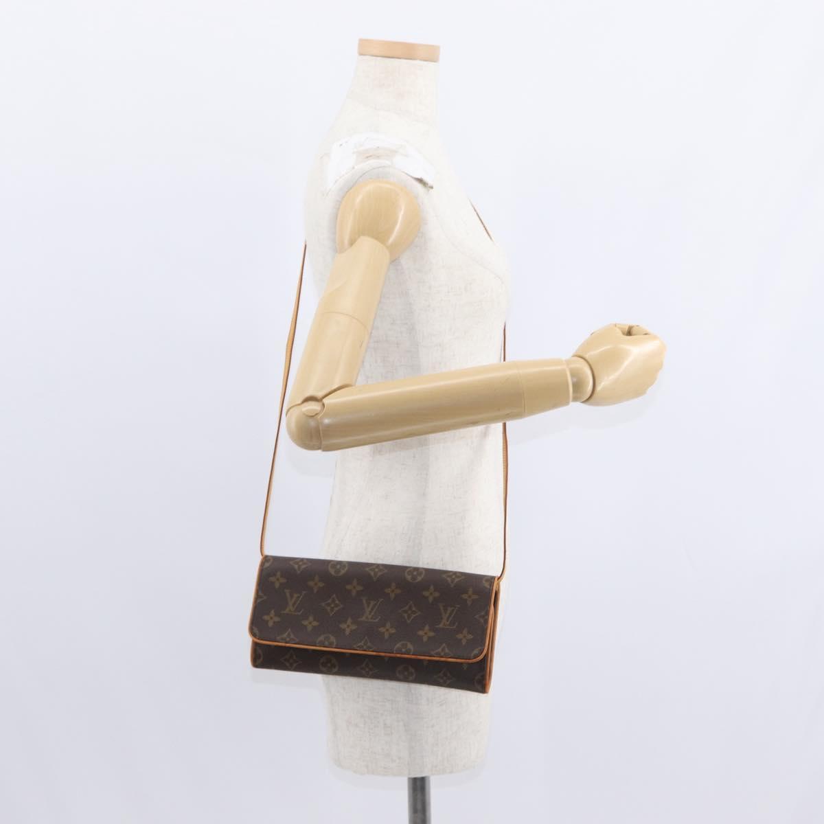 LOUIS VUITTON Monogram Pochette Twin GM Shoulder Bag M51852 LV Auth ka412