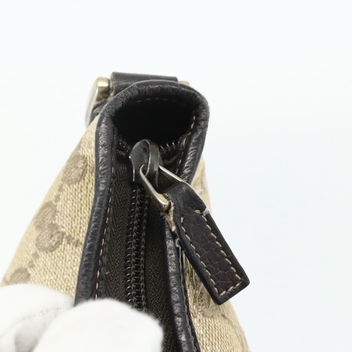GUCCI GG Crystal Abbey Bag Coated Canvas Outlet Gold Brown 268642 Auth ka4121