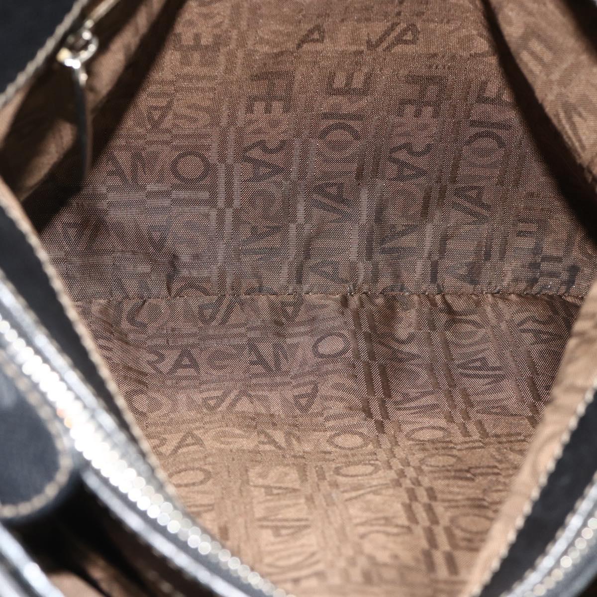 Salvatore Ferragamo Tote Bag Leather Black Silver Auth ka4136