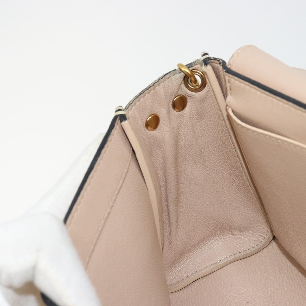 Chloe Chain Shoulder Bag Leather Gold Auth ka4137A