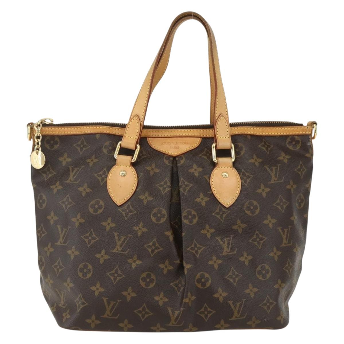 LOUIS VUITTON Monogram Palermo PM Tote Bag M40145 LV Auth ka414