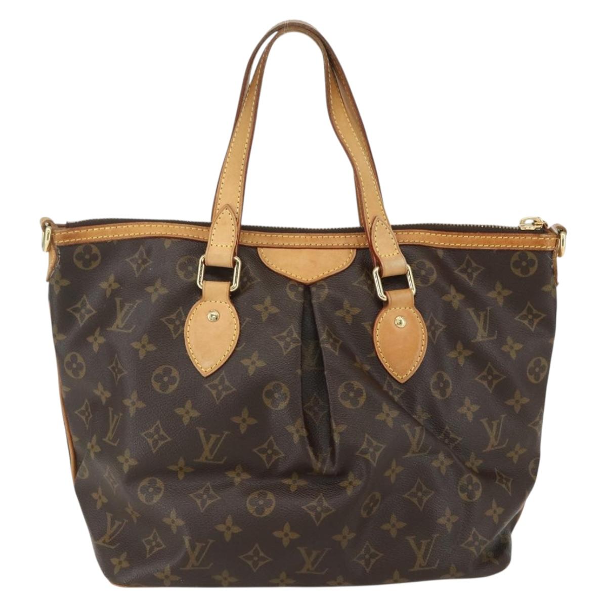 LOUIS VUITTON Monogram Palermo PM Tote Bag M40145 LV Auth ka414