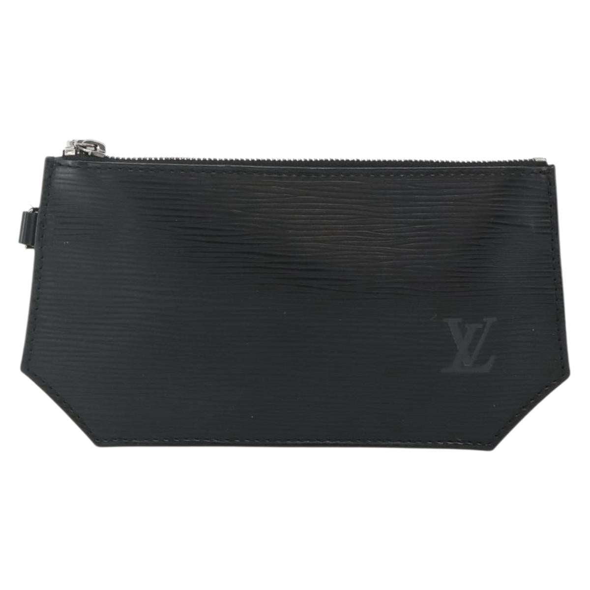 LOUIS VUITTON Epi Sherwood Sac Depaul Pouch 2 Set Black LV Auth ka4153