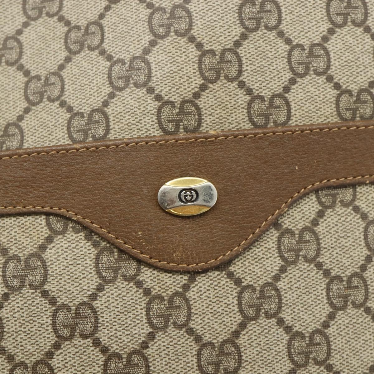 GUCCI GG Supreme Web Sherry Line Tote Bag PVC Beige Gold 39 02 003 Auth ka4157