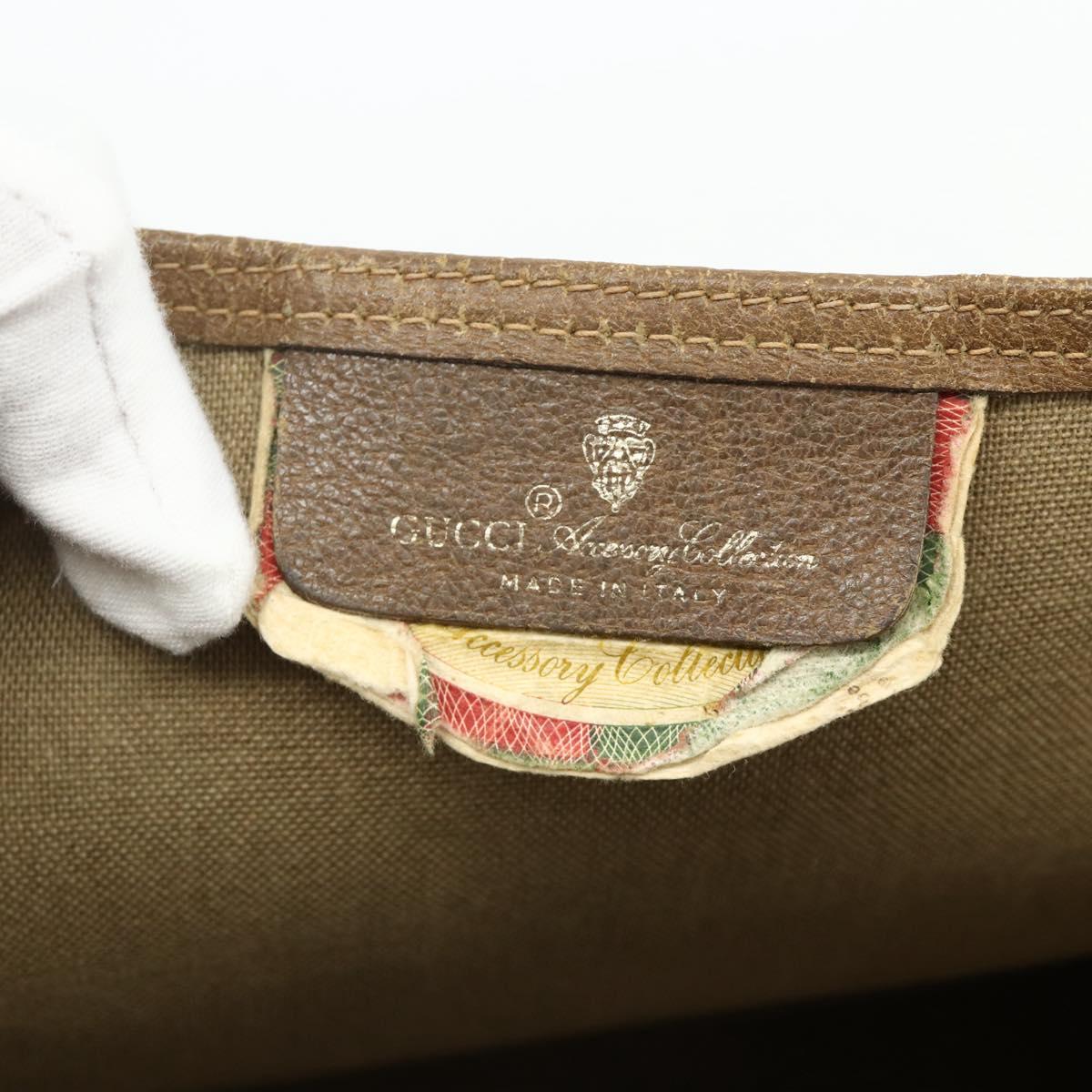GUCCI GG Supreme Web Sherry Line Tote Bag PVC Beige Gold 39 02 003 Auth ka4157