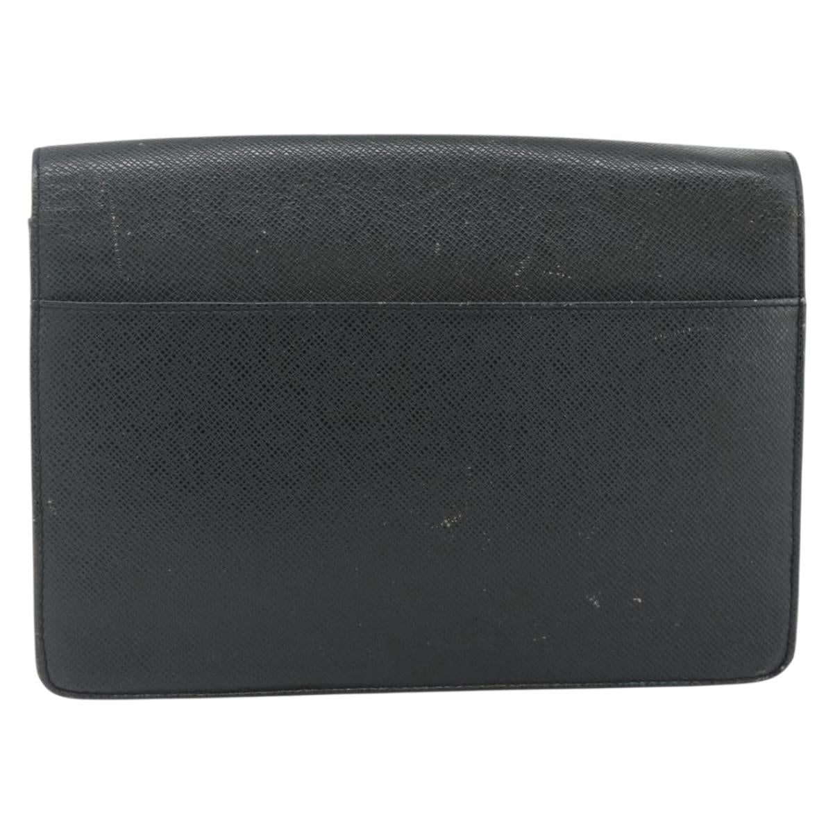 LOUIS VUITTON Taiga Selenga Clutch Bag Ardoise M30782 LV Auth ka4166