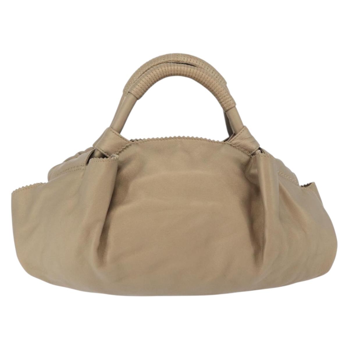 LOEWE Nappa Aire Anagram Hand Bag Leather Gold Auth ka4168A
