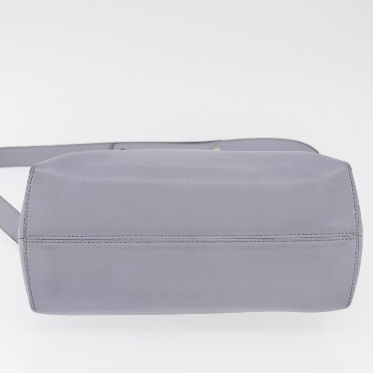 FENDI By The Way Medium Hand Bag Leather 2way Purple Silver Auth ka4177A