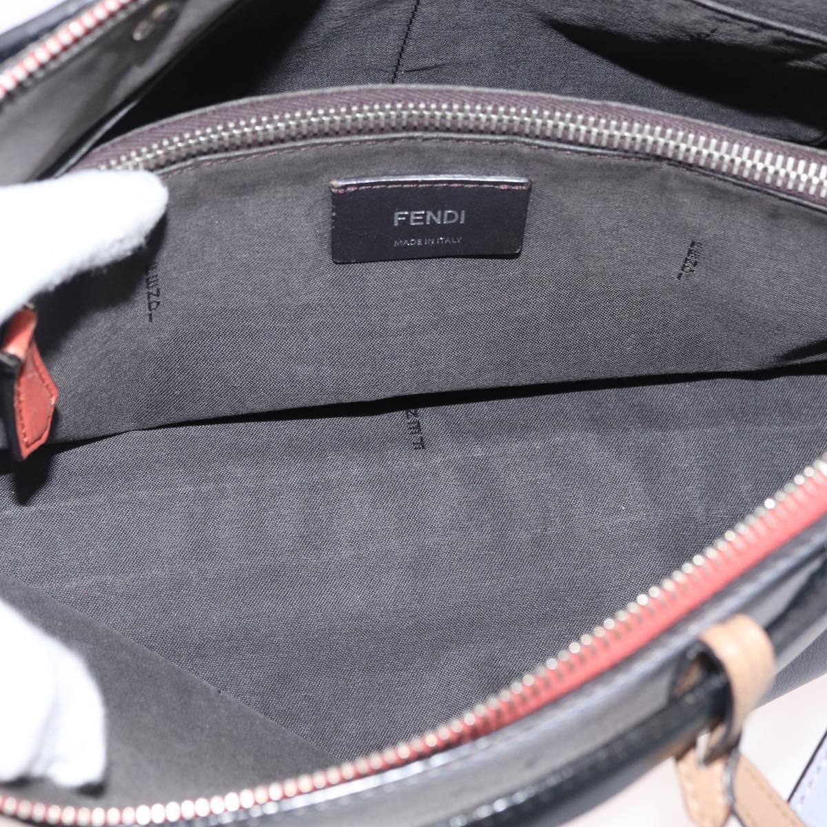 FENDI By The Way Medium Hand Bag Leather 2way Purple Silver Auth ka4177A