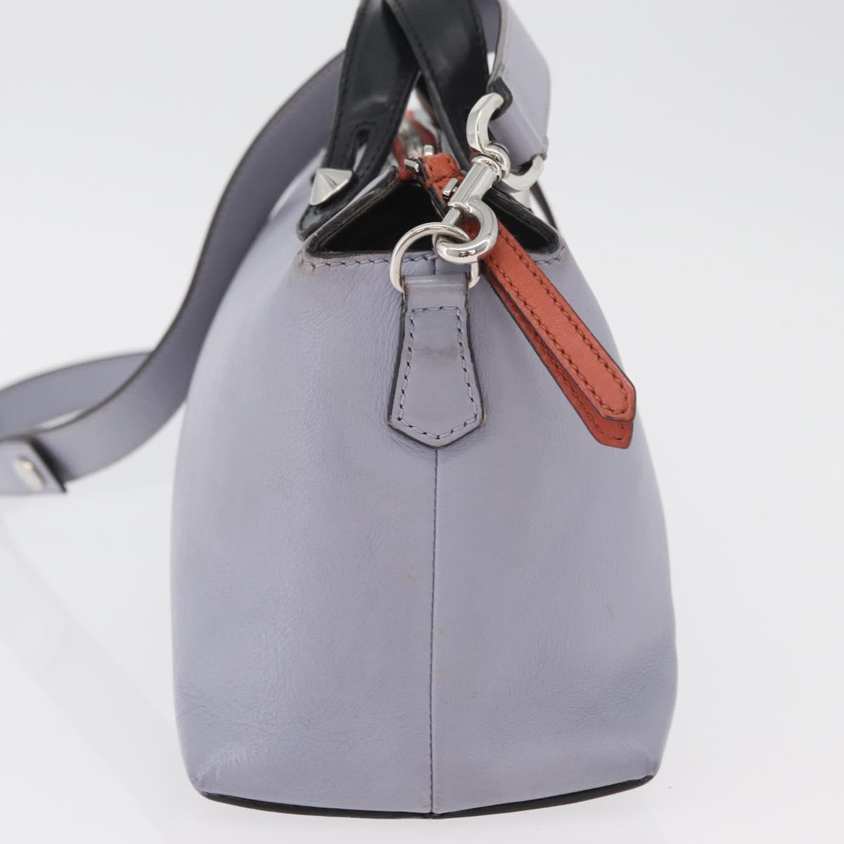 FENDI By The Way Medium Hand Bag Leather 2way Purple Silver Auth ka4177A