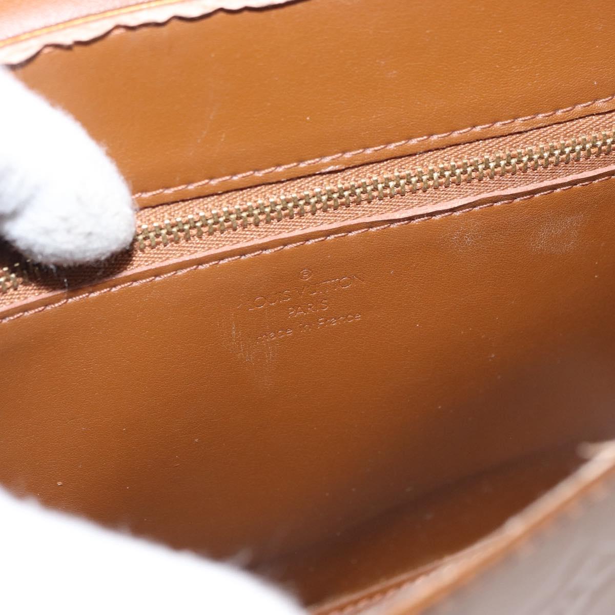 LOUIS VUITTON Monogram Vernis Christie GM Bag Bronze M91107 LV Auth ka4178