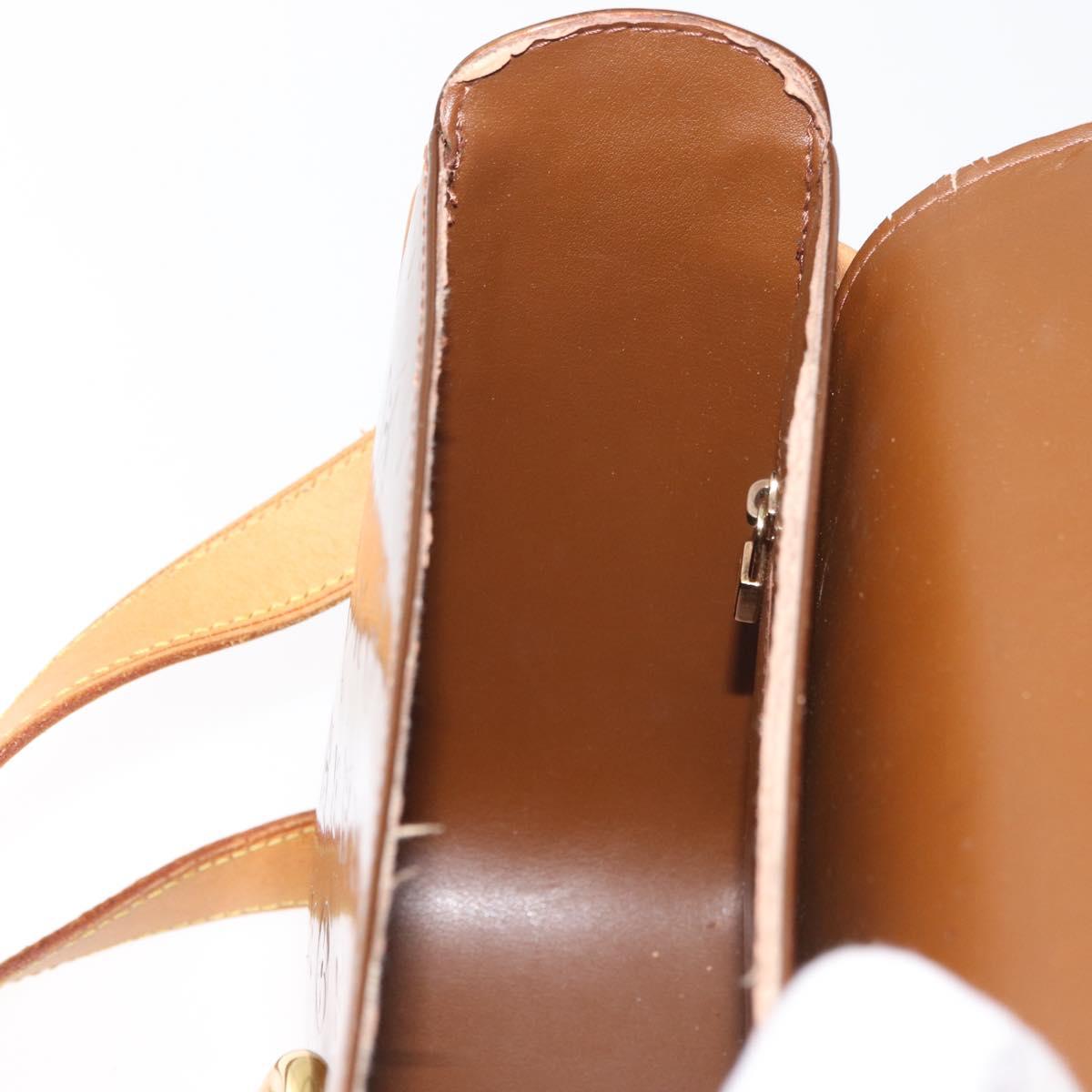 LOUIS VUITTON Monogram Vernis Christie GM Bag Bronze M91107 LV Auth ka4178