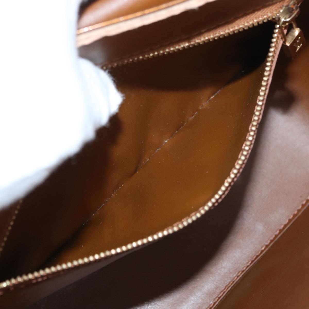 LOUIS VUITTON Monogram Vernis Christie GM Bag Bronze M91107 LV Auth ka4178