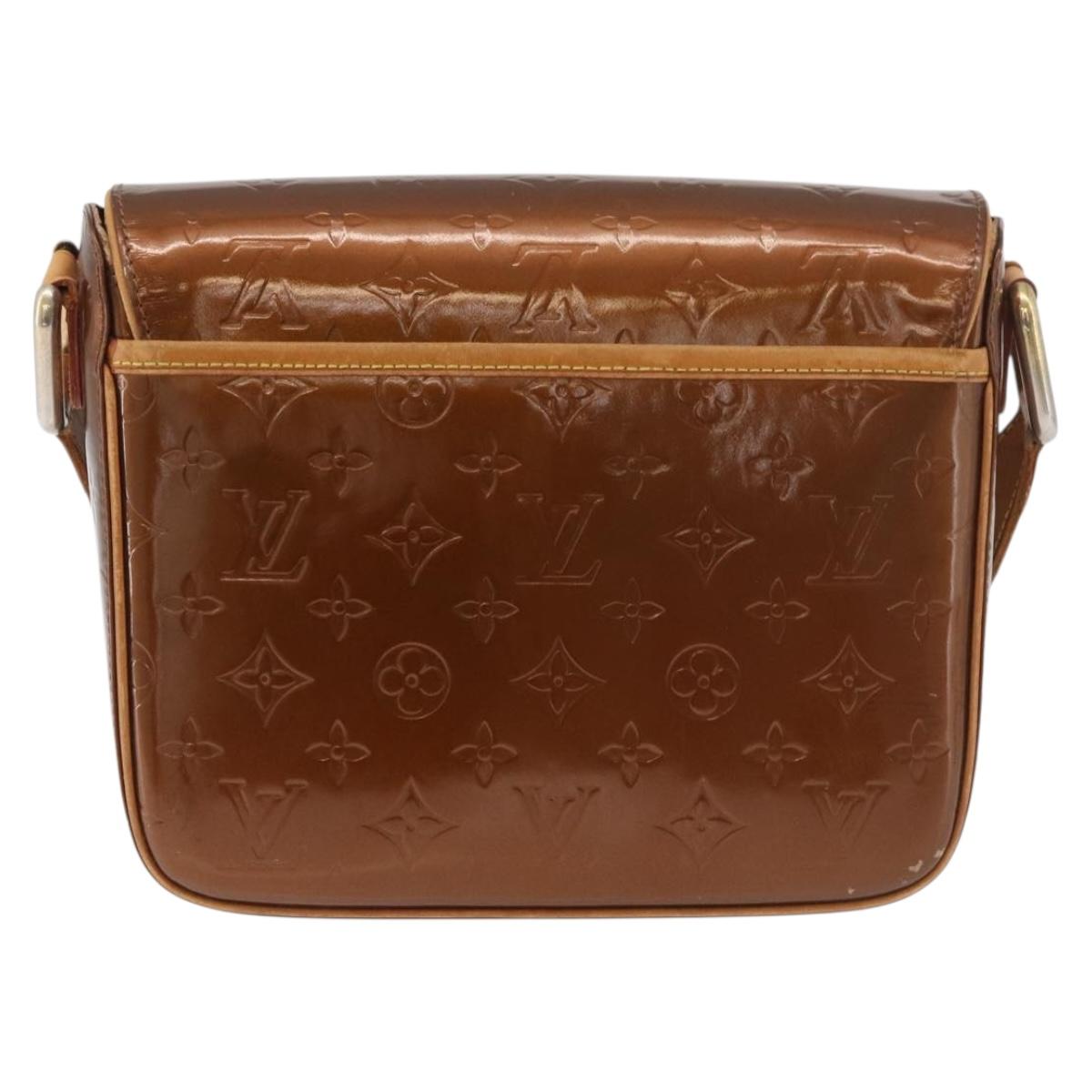 LOUIS VUITTON Monogram Vernis Christie GM Bag Bronze M91107 LV Auth ka4178