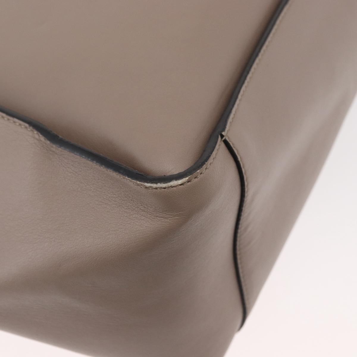 Stella MacCartney Shoulder Bag Leather Beige Auth ka4182