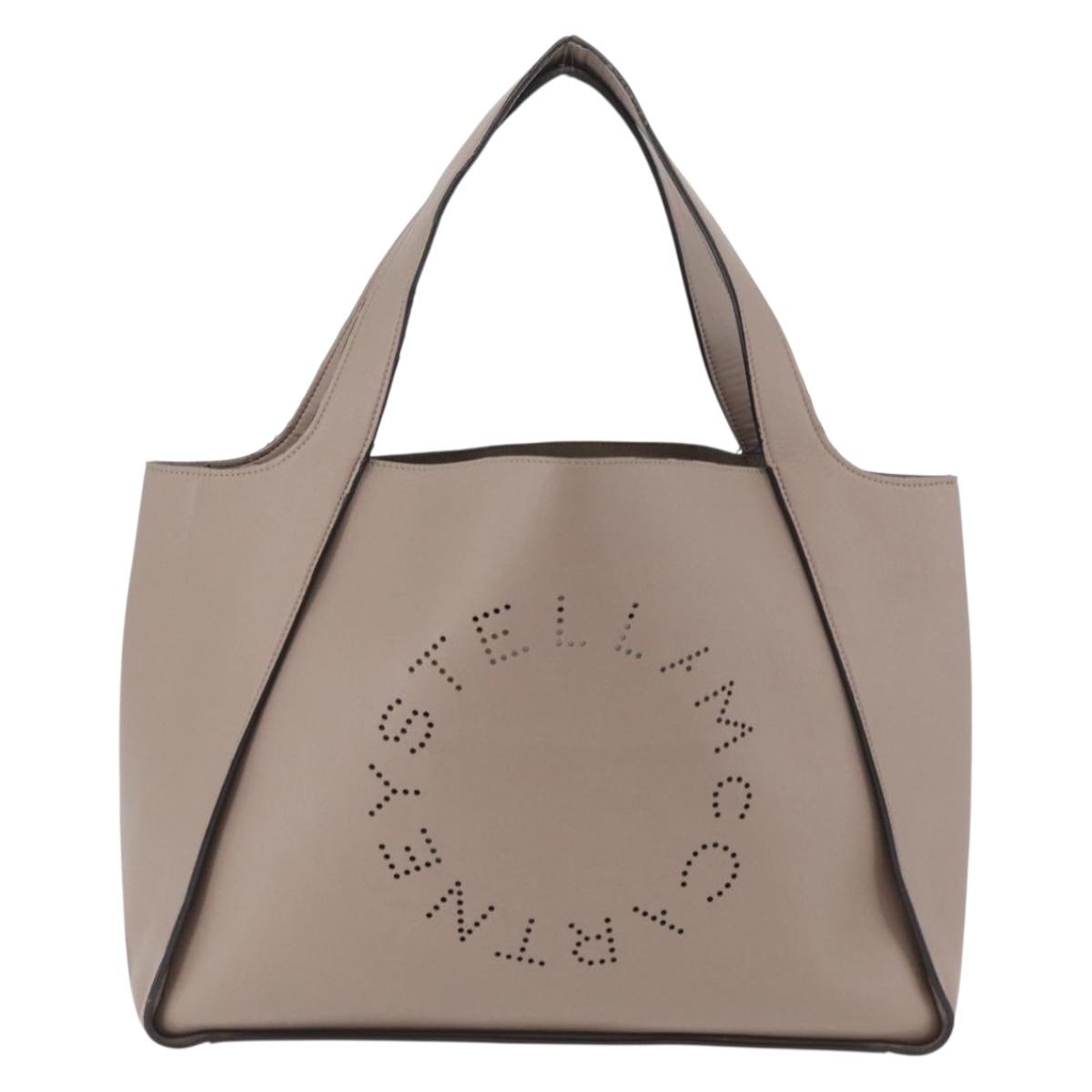Stella MacCartney Shoulder Bag Leather Beige Auth ka4182