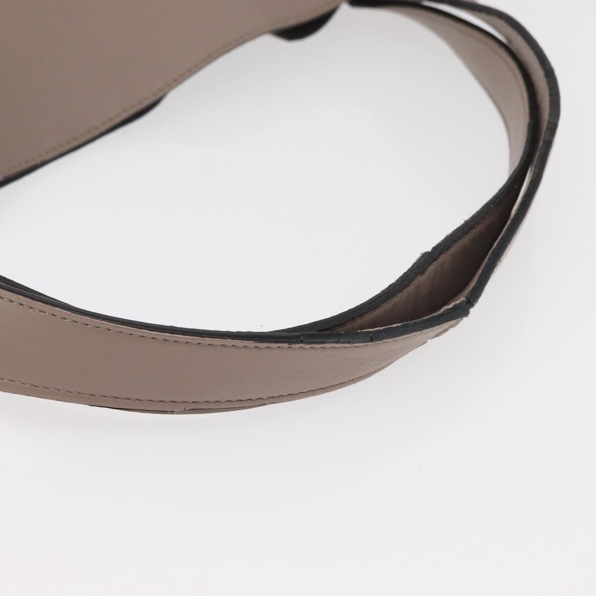 Stella MacCartney Shoulder Bag Leather Beige Auth ka4182