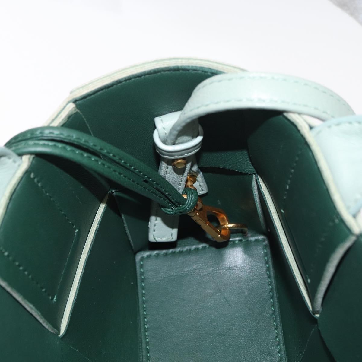 BOTTEGA VENETA MAXI INTRECCIATO Arcomini Bag 2way Pastel Green Auth ka4195A