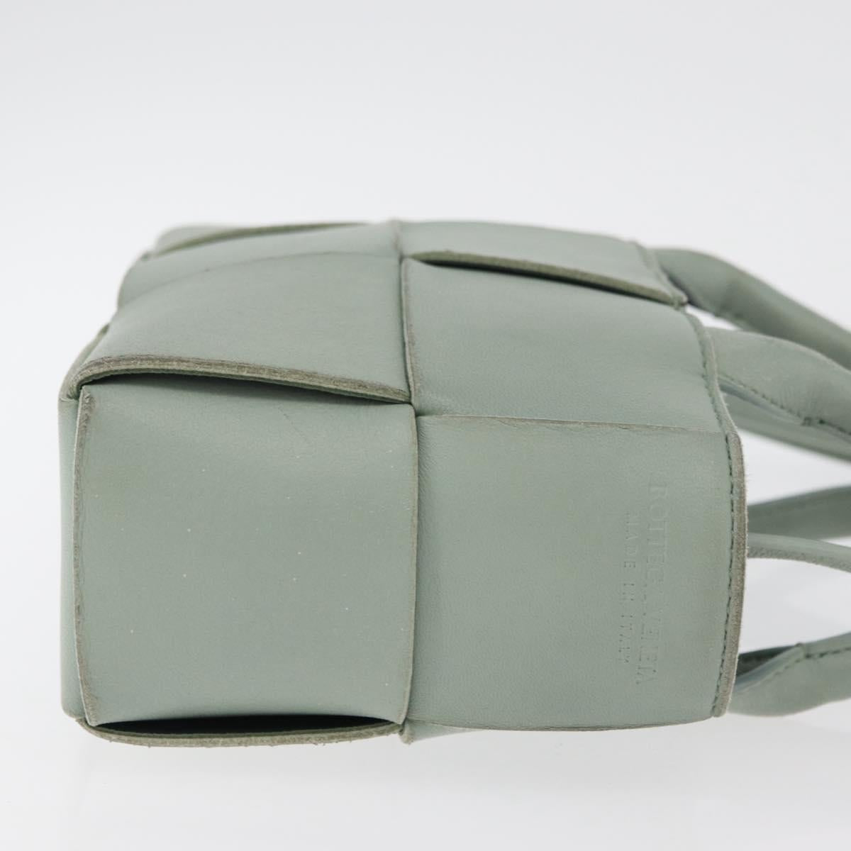 BOTTEGA VENETA MAXI INTRECCIATO Arcomini Bag 2way Pastel Green Auth ka4195A
