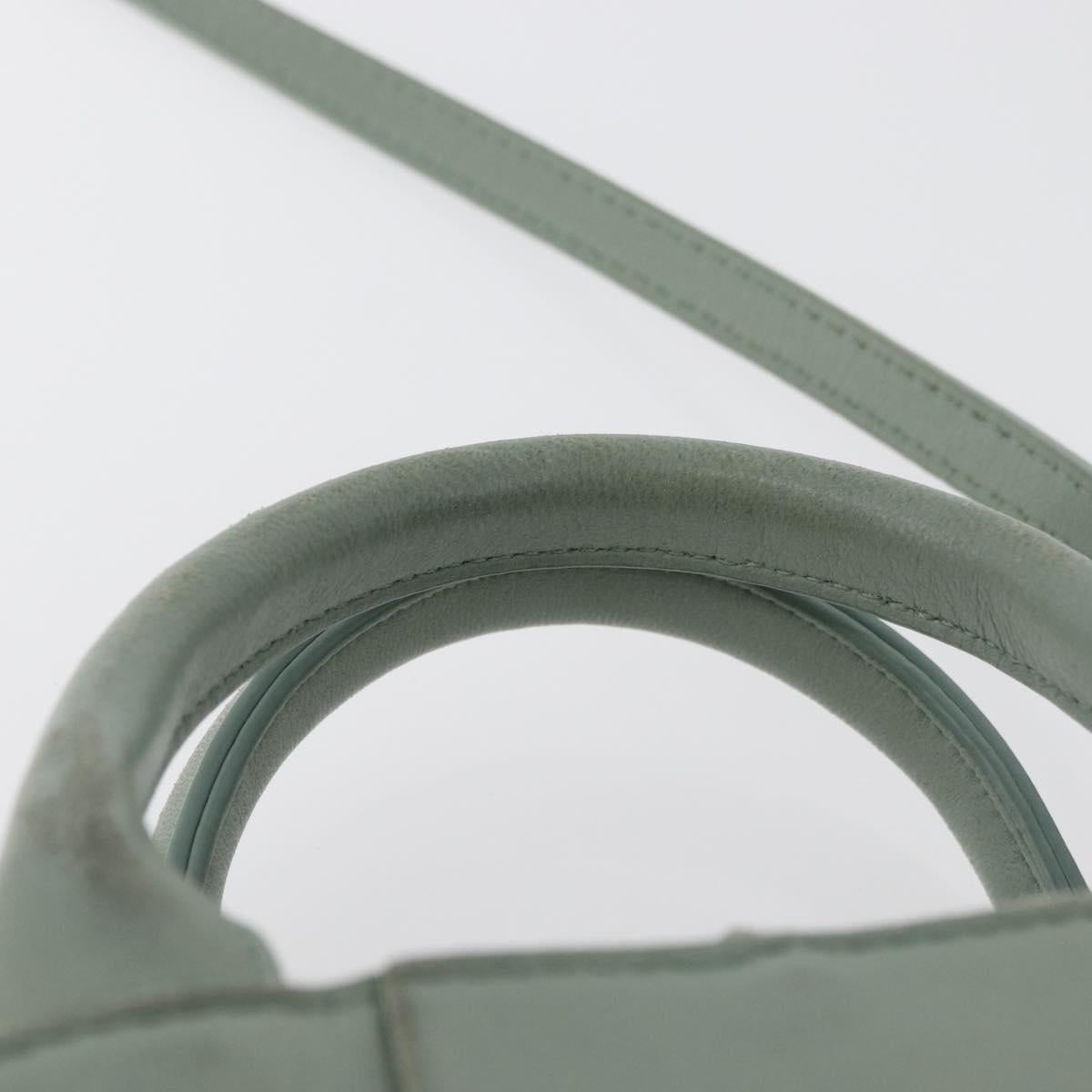 BOTTEGA VENETA MAXI INTRECCIATO Arcomini Bag 2way Pastel Green Auth ka4195A