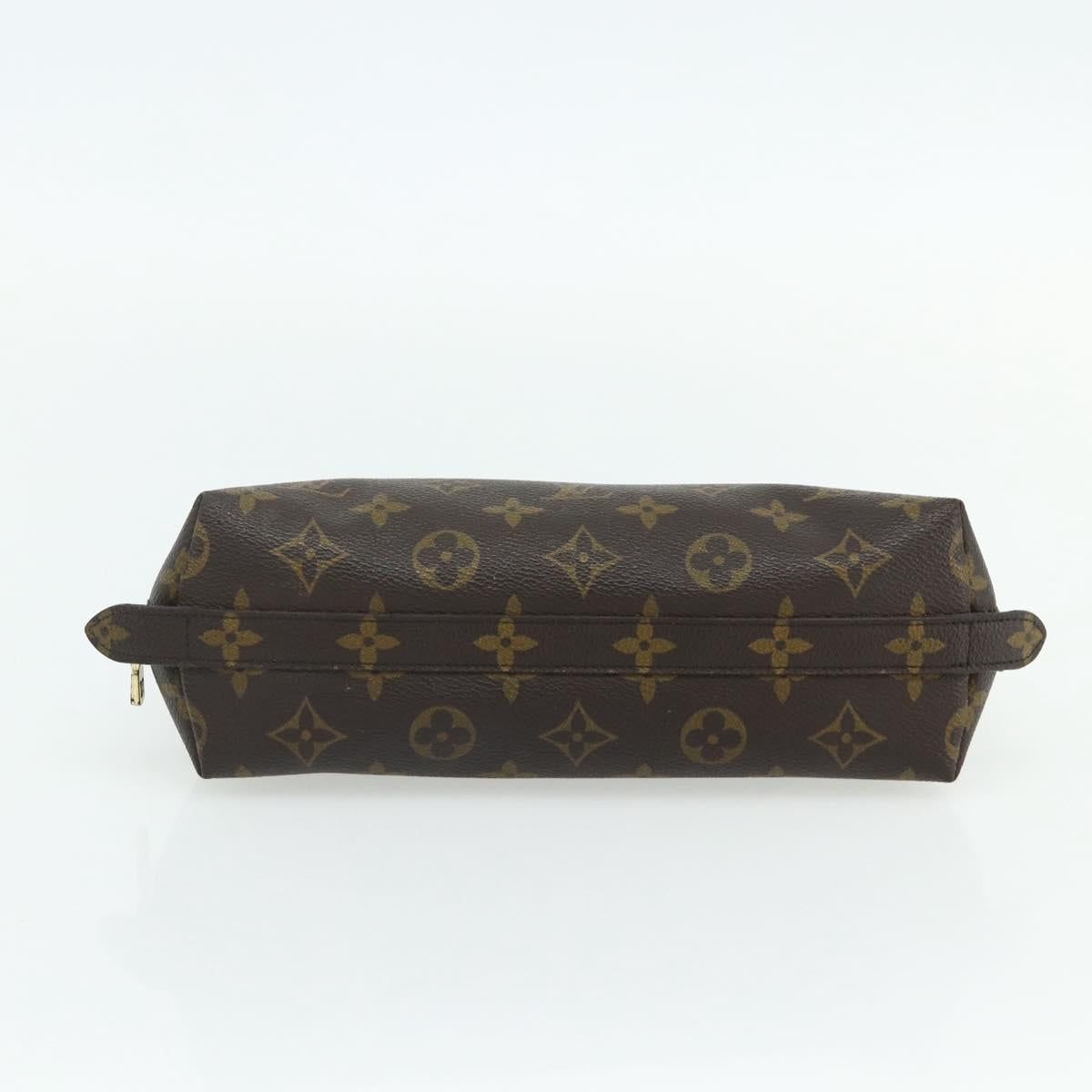 LOUIS VUITTON Monogram Trousse Demi Ronde Cosmetic Pouch M47520 LV Auth ka4196