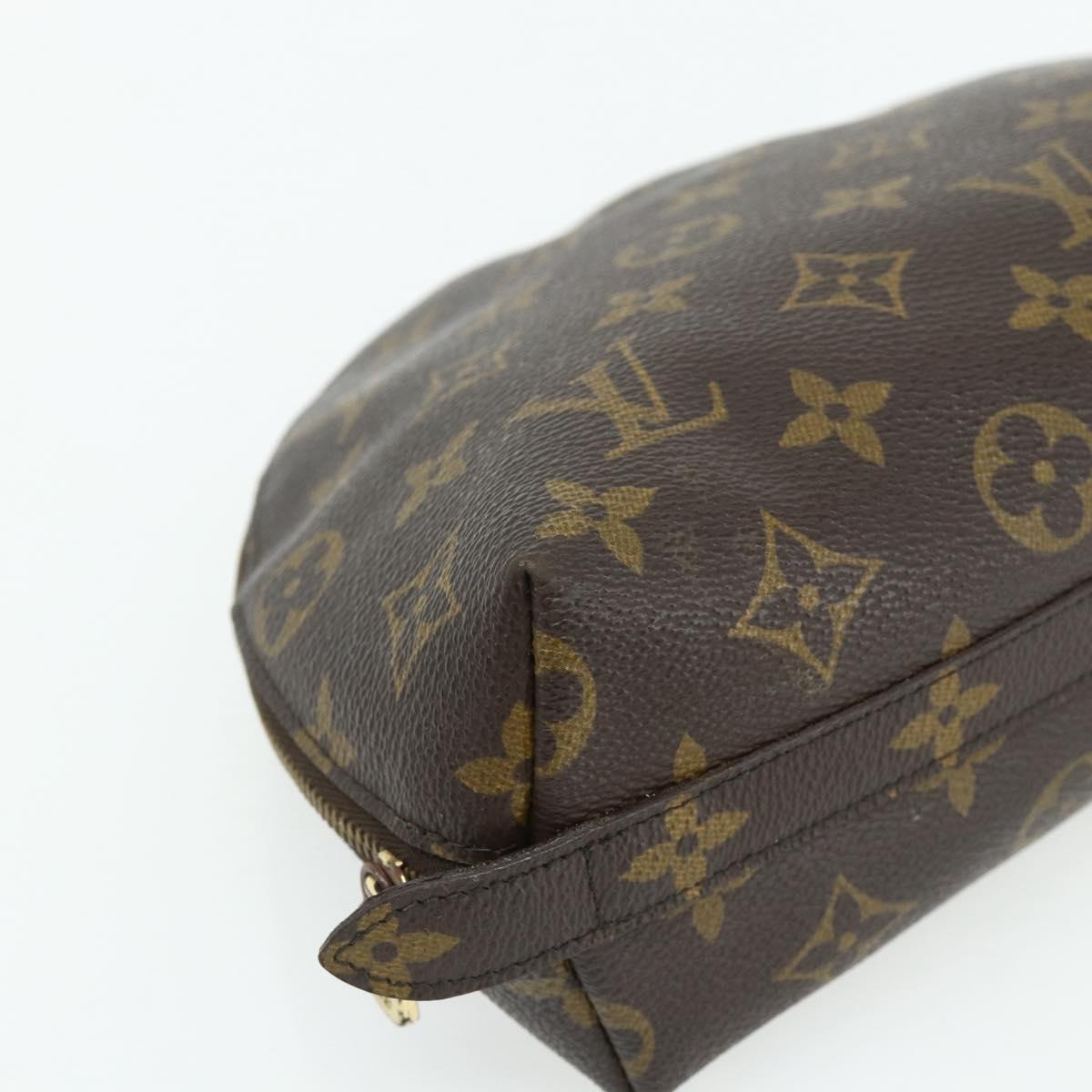 LOUIS VUITTON Monogram Trousse Demi Ronde Cosmetic Pouch M47520 LV Auth ka4196