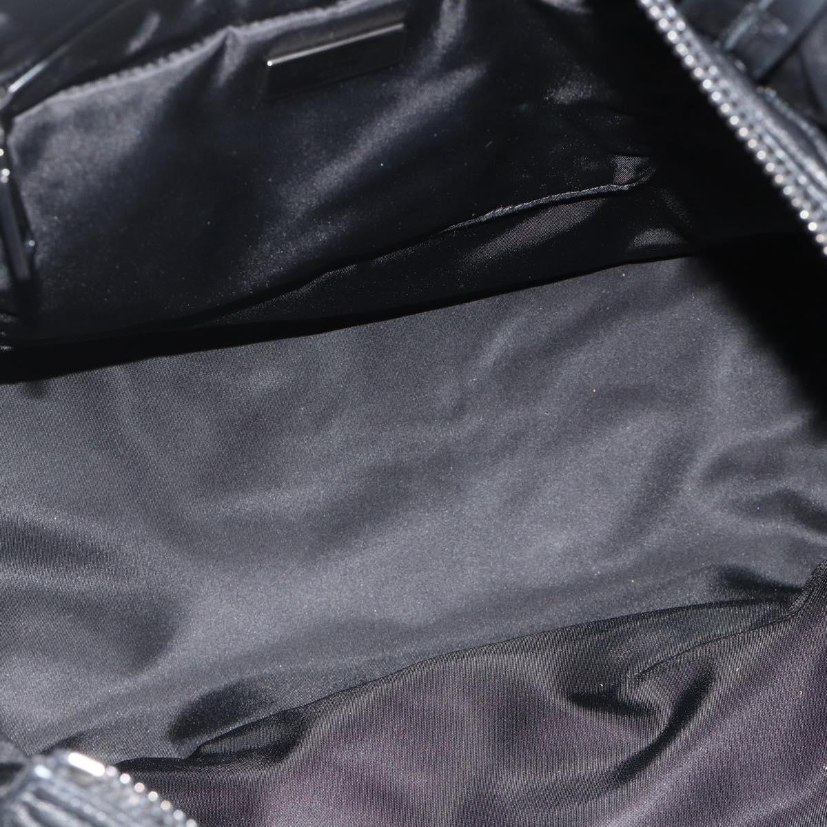 PRADA Hand Bag Nylon Leather Gray black Auth ka4199A