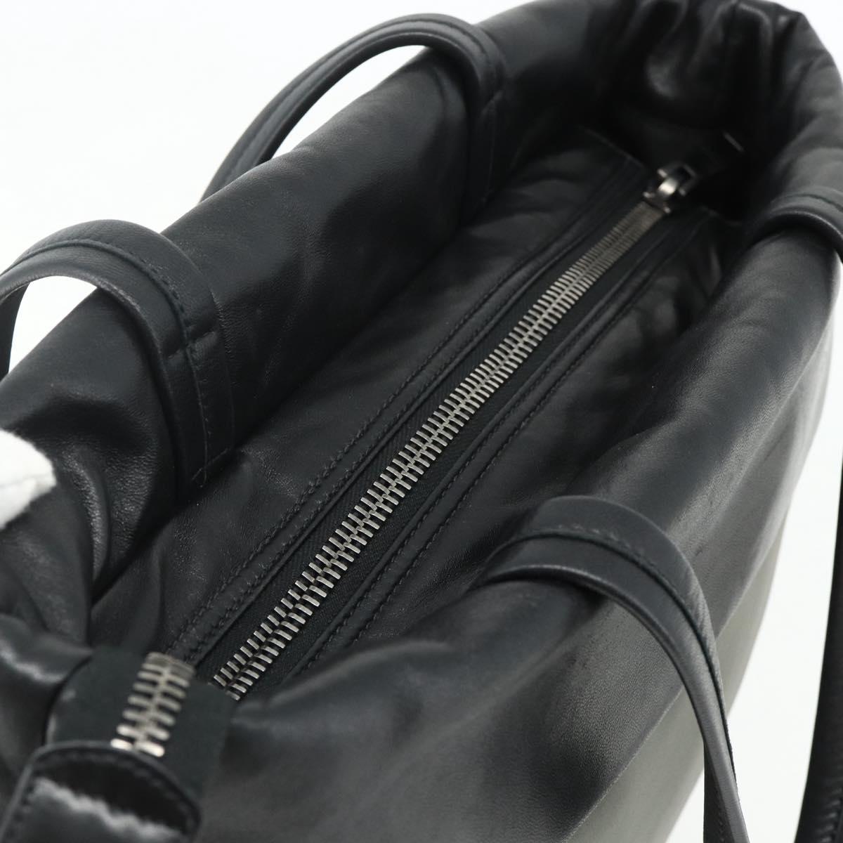 PRADA Hand Bag Nylon Leather Gray black Auth ka4199A