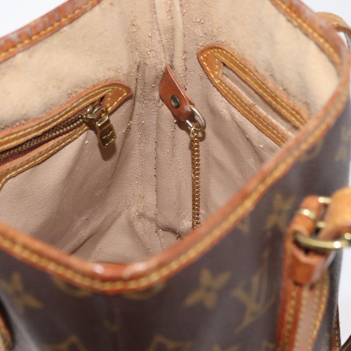 LOUIS VUITTON Monogram Bucket PM Shoulder Bag M42238 LV Auth ka4204