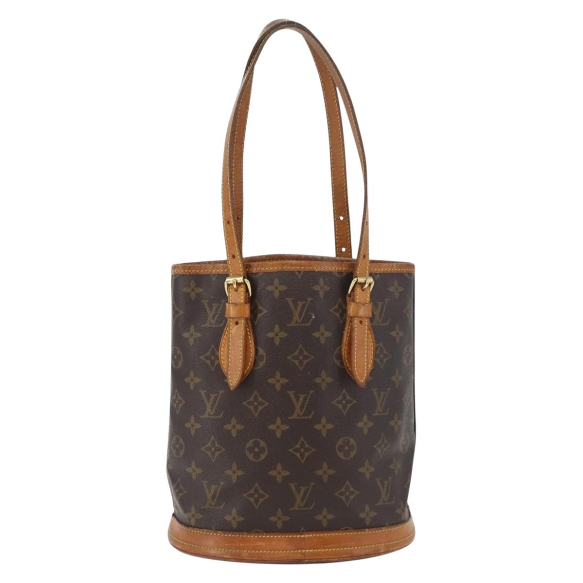 LOUIS VUITTON Monogram Bucket PM Shoulder Bag M42238 LV Auth ka4204