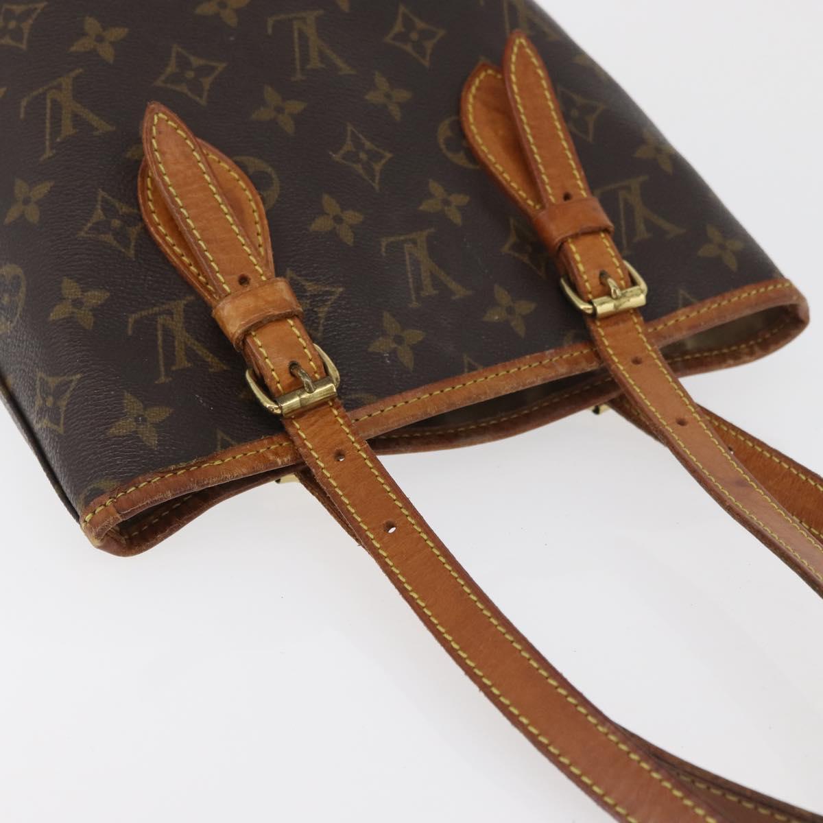 LOUIS VUITTON Monogram Bucket PM Shoulder Bag M42238 LV Auth ka4204