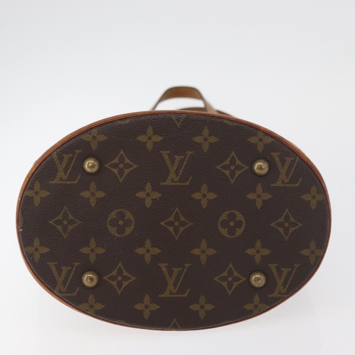 LOUIS VUITTON Monogram Bucket PM Shoulder Bag M42238 LV Auth ka4204