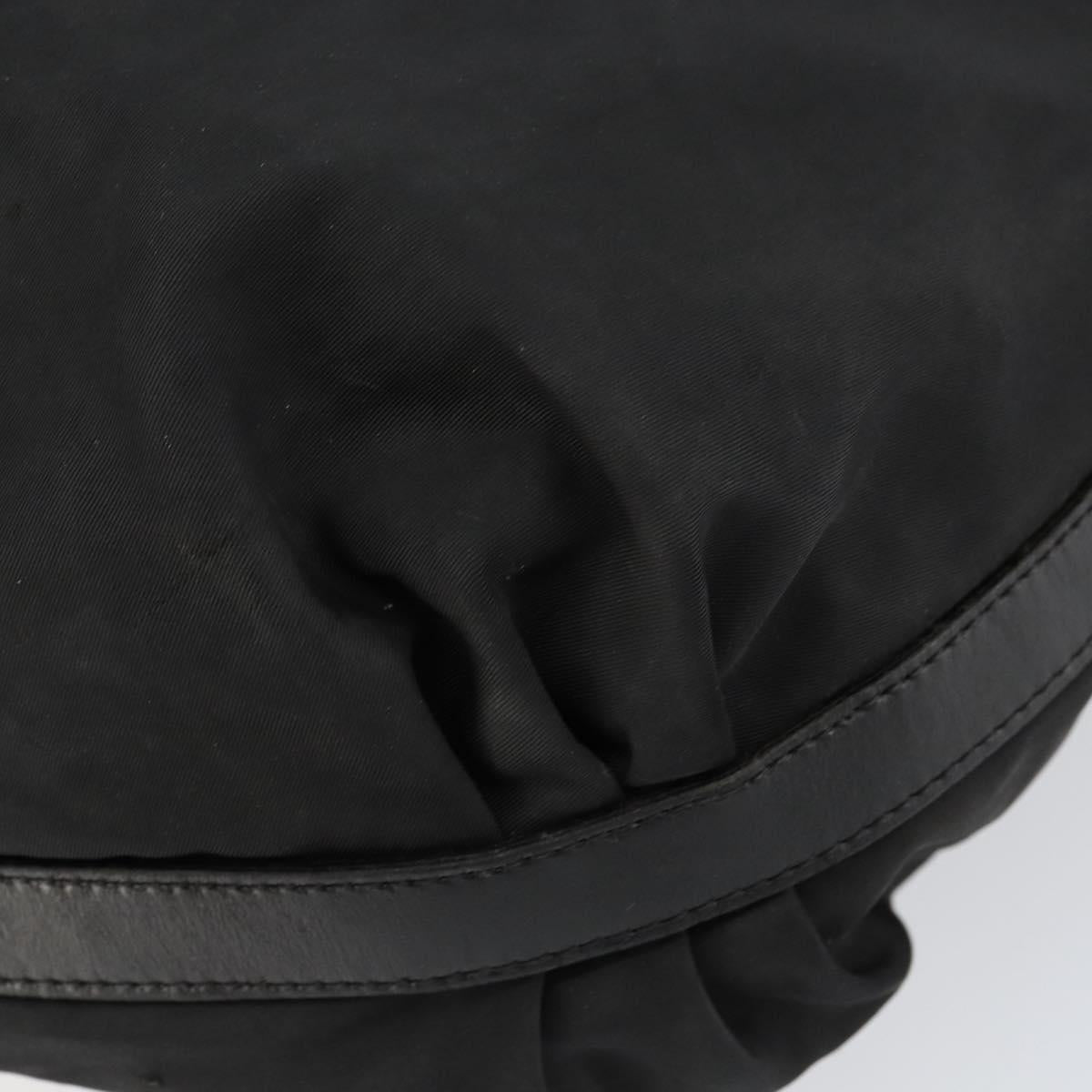 PRADA Shoulder Bag Nylon Black Silver Auth ka421