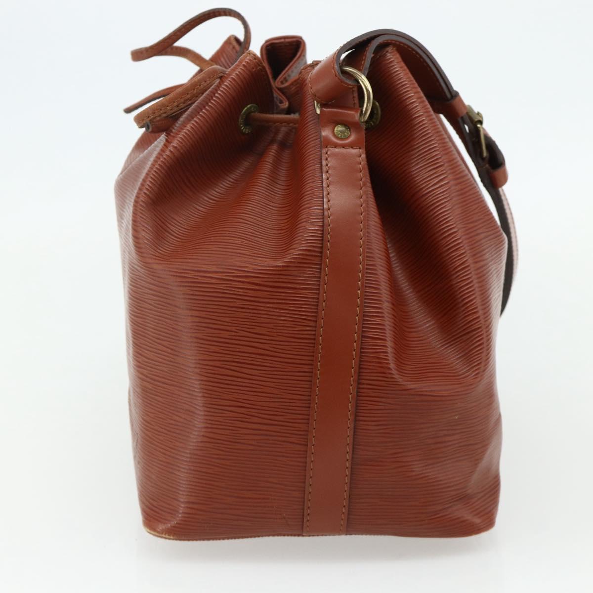 LOUIS VUITTON Epi Petit Noe Shoulder Bag Brown M44103 LV Auth ka4218